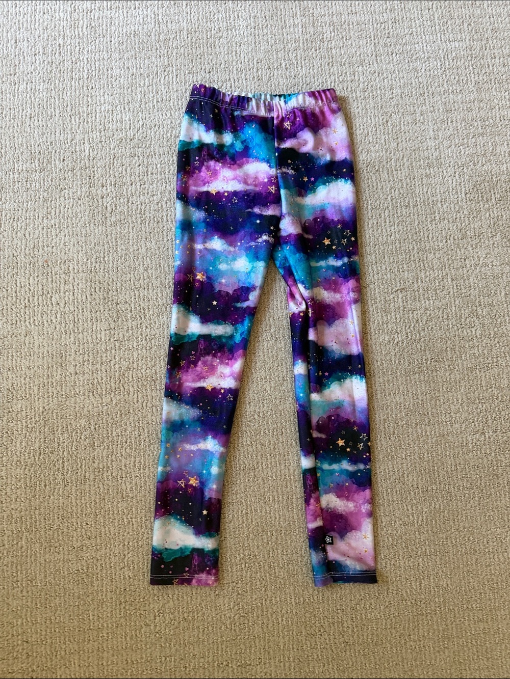 PixieLane Kids Purple Galaxy Print Leggings